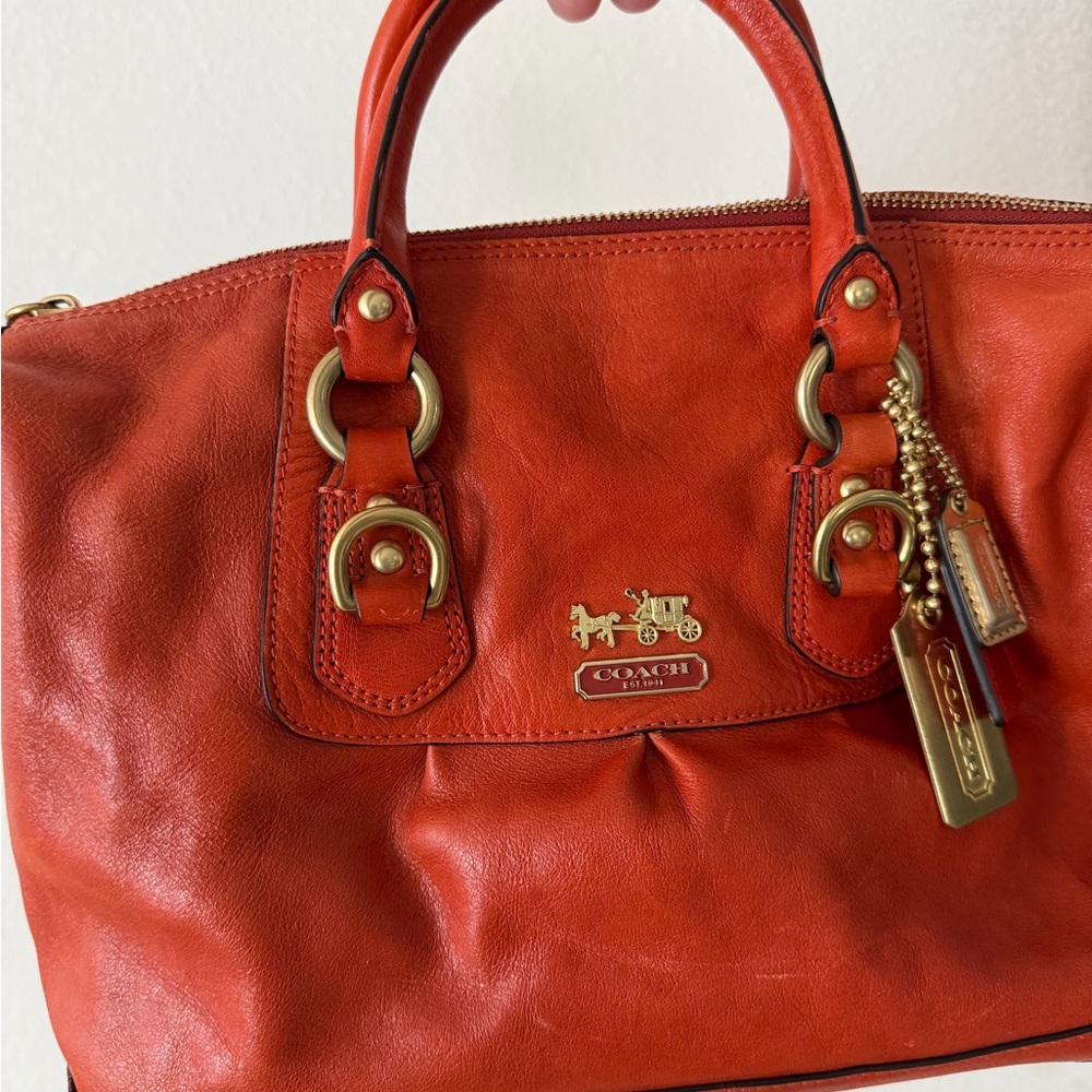 Coach Red Leather Handbag
